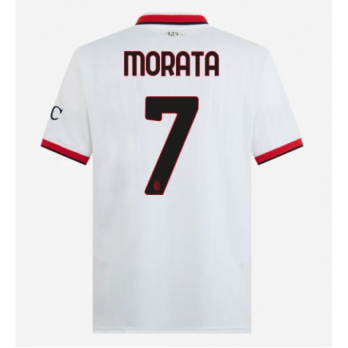 Fotballdrakt Herre AC Milan Alvaro Morata #7 Bortedrakt 2024-25 Kortermet